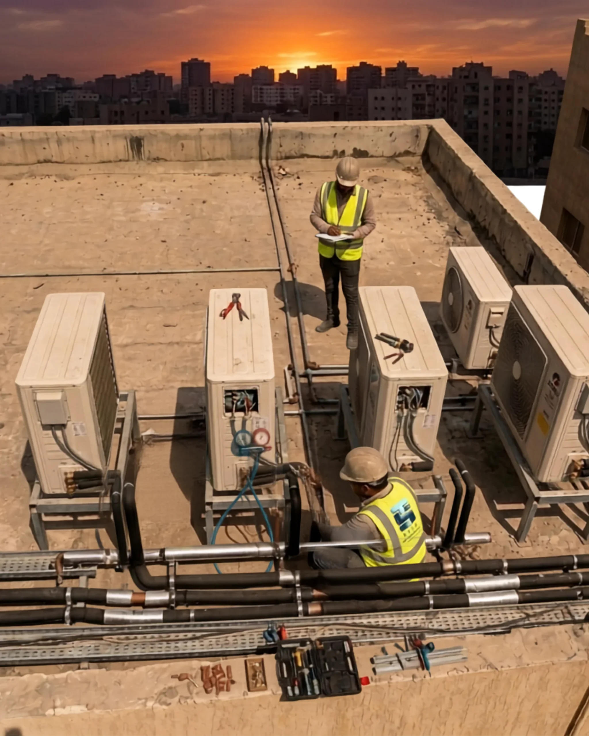 Professional HVAC Systems Egypt installation by S.T.I.S