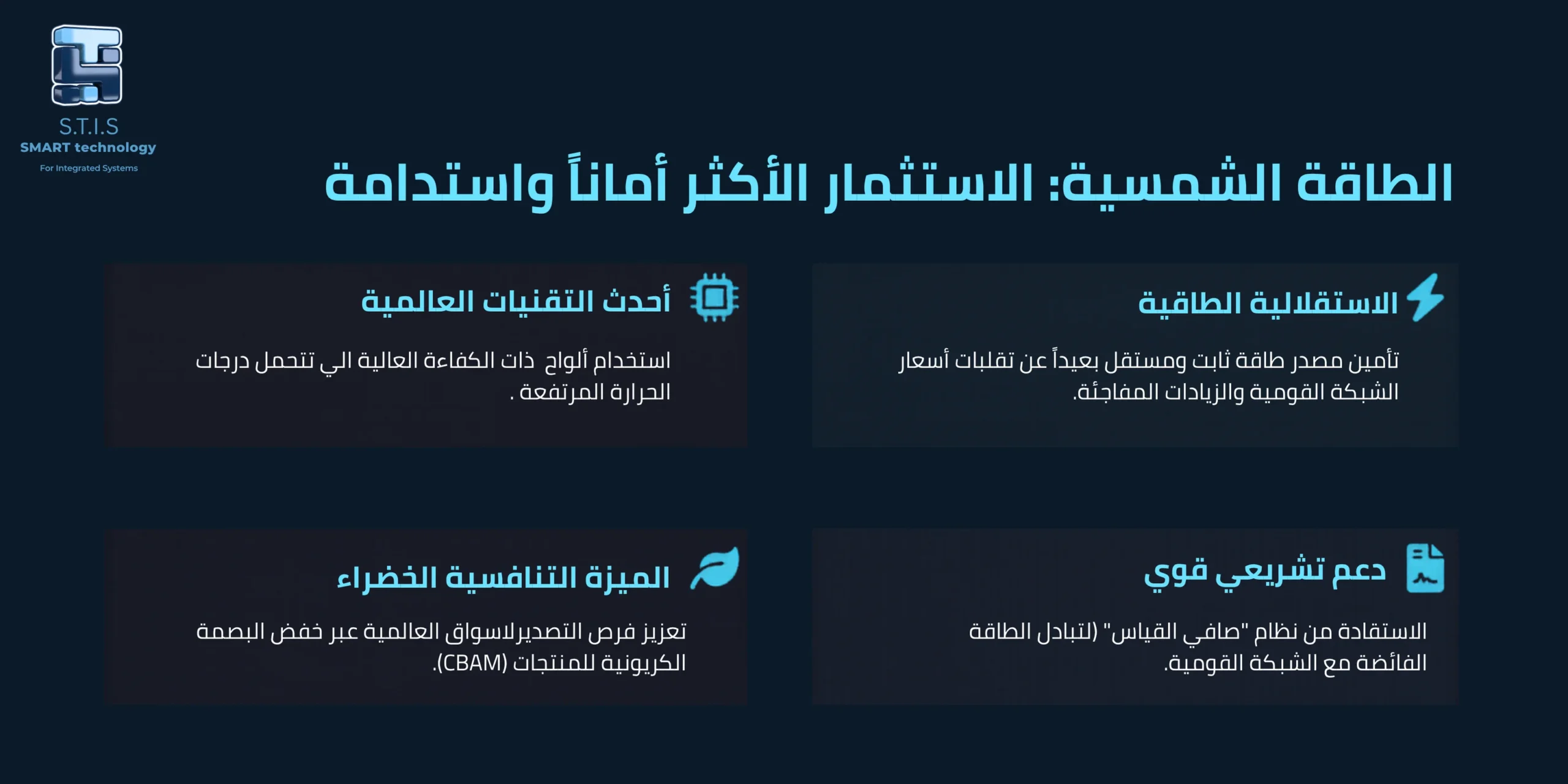نظمة الطاقة الشمسية للمصانع في مصر