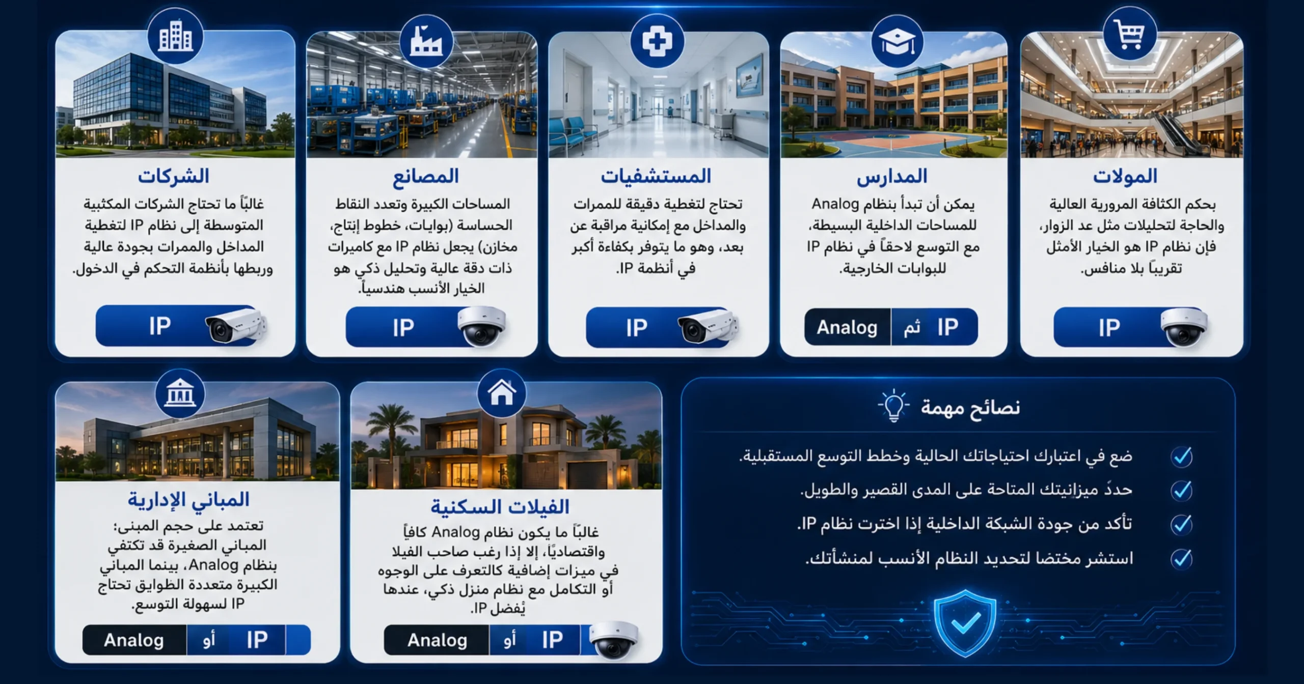 كاميرات المراقبة IP وAnalog: الفرق وأيهما أفضل؟