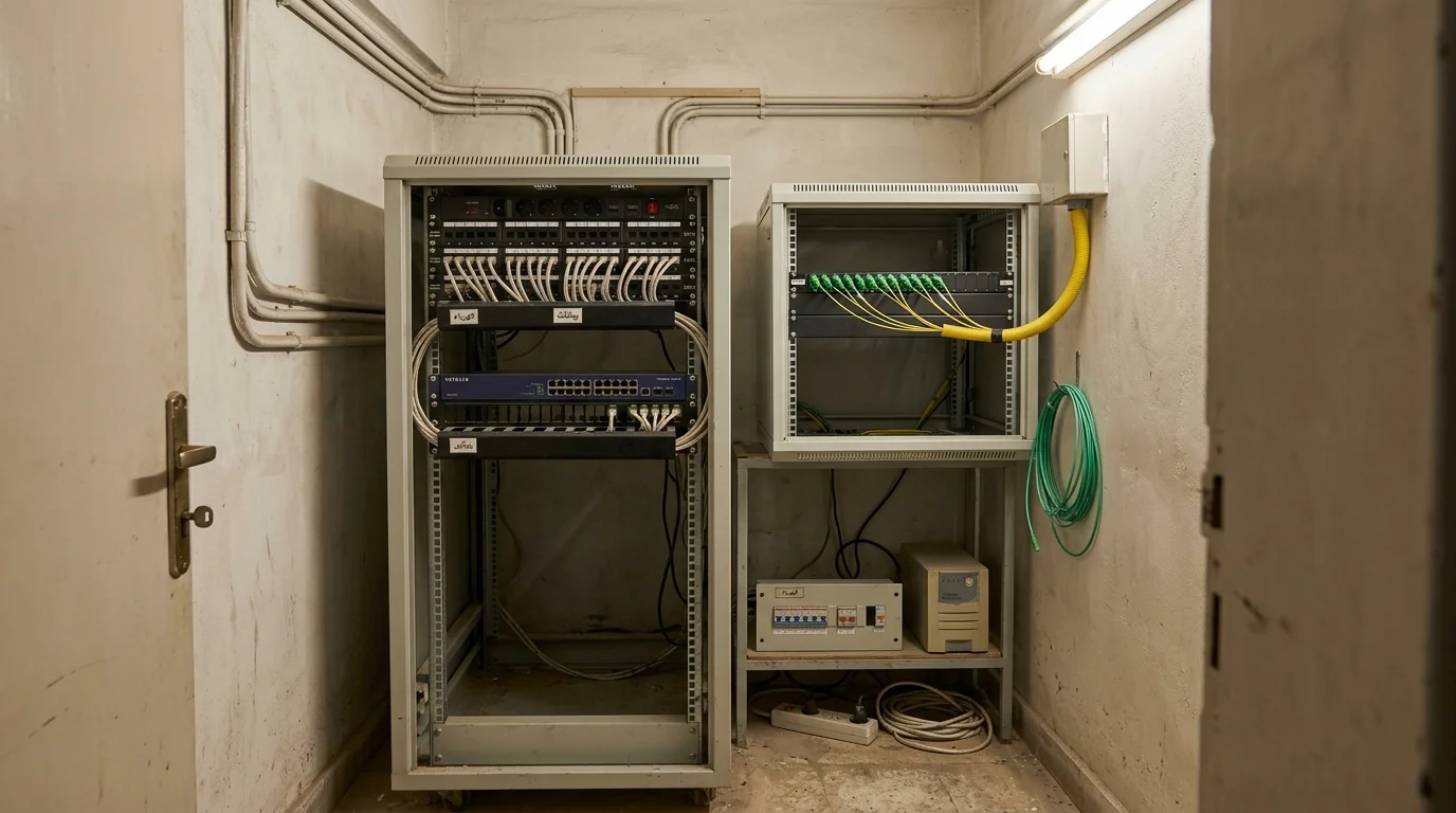Network rack وتجهيزات البنية التحتية للشبكات وأنظمة التيار الخفيف
